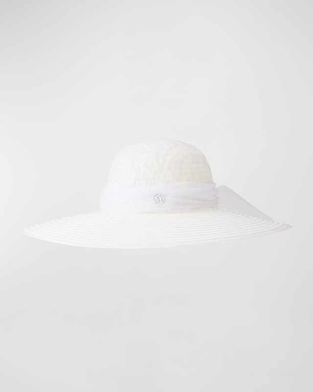 Large-Brim Blanche Bridal Hat